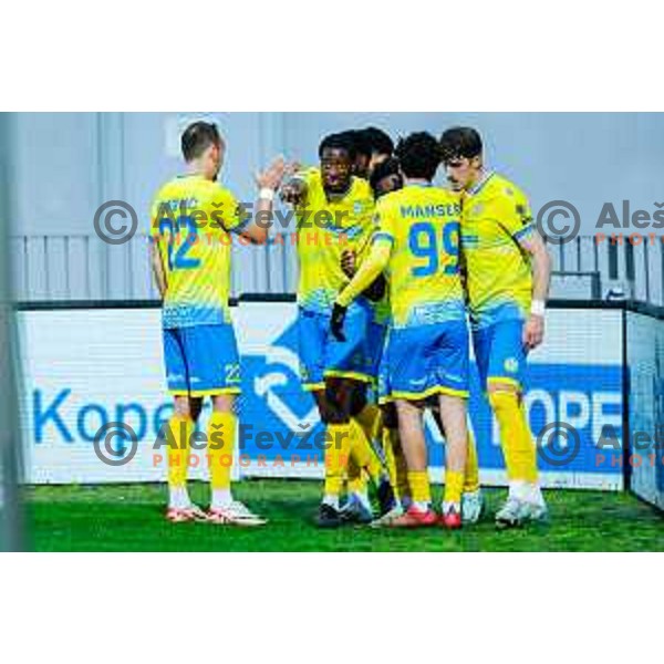 Ahmed Sidibe of Koper during Prva liga Telemach 2024/2025 football match between Koper and Mura at Bonifika Stadium in Koper on March 29, 2025