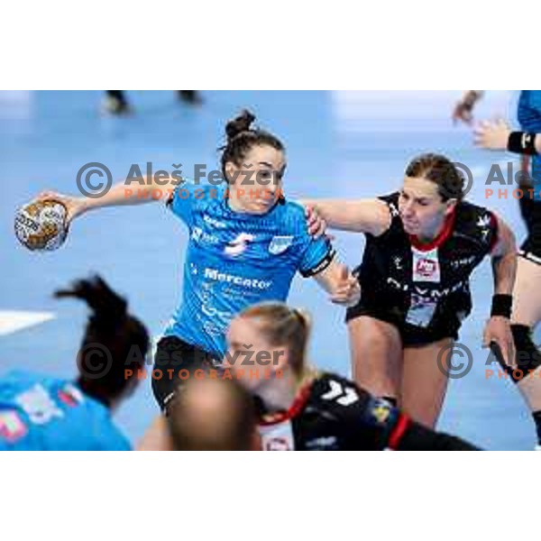 Tjasa Stanko of Krim Mercator in action during EHF Women\'s Champions League match between Krim Mercator Ljubljana and HB Ludwigsburg in Ljubljana, Slovenia on March 30, 2025. Photo: Filip Barbalic