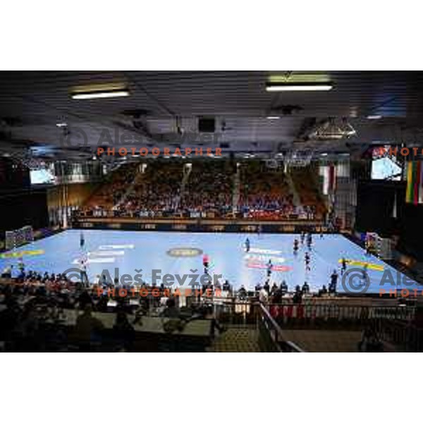 Hala Tivoli during EHF Women\'s Champions League match between Krim Mercator Ljubljana and HB Ludwigsburg in Ljubljana, Slovenia on March 30, 2025. Photo: Filip Barbalic