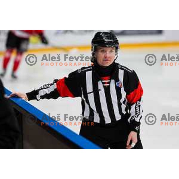 at ice-hockey match between SIJ Acroni Jesenice and Rittner Buam SkyAlps in the semi-final of Alps League, Jesenice, Slovenia on April 1st, 2025. Photo Grega Valancic