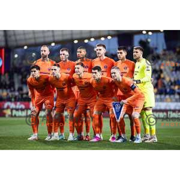 Team Celje starting eleven during Slovenian Cup 2024/25 quarter-finals football match between Maribor and Celje in Ljudski vrt, Maribor, Slovenia on April 2, 2025. Photo: Jure Banfi