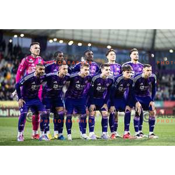 Team Maribor starting eleven during Slovenian Cup 2024/25 quarter-finals football match between Maribor and Celje in Ljudski vrt, Maribor, Slovenia on April 2, 2025. Photo: Jure Banfi