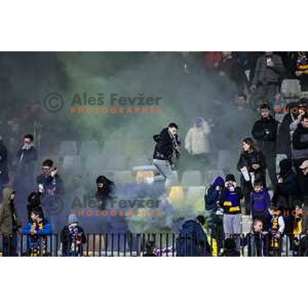 in action during Slovenian Cup 2024/25 quarter-finals football match between Maribor and Celje in Ljudski vrt, Maribor, Slovenia on April 2, 2025. Photo: Jure Banfi