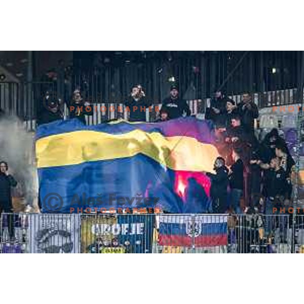in action during Slovenian Cup 2024/25 quarter-finals football match between Maribor and Celje in Ljudski vrt, Maribor, Slovenia on April 2, 2025. Photo: Jure Banfi