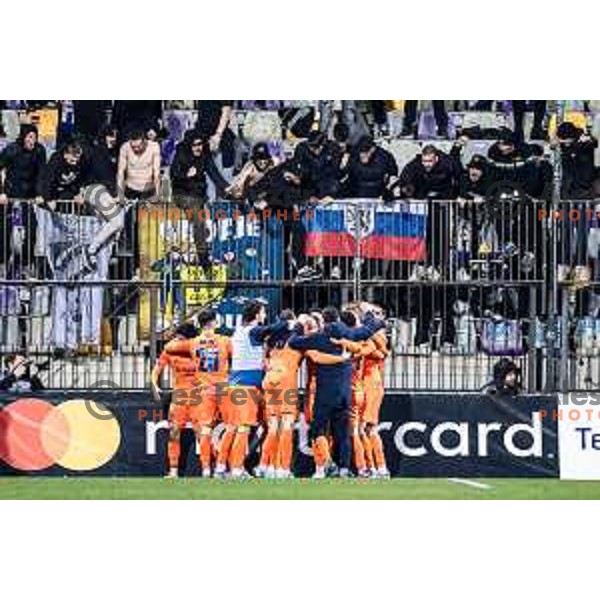 in action during Slovenian Cup 2024/25 quarter-finals football match between Maribor and Celje in Ljudski vrt, Maribor, Slovenia on April 2, 2025. Photo: Jure Banfi