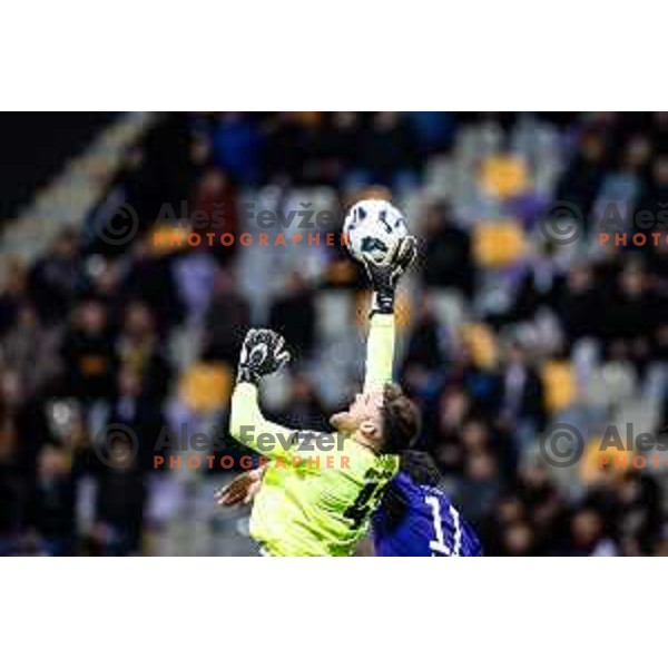 in action during Slovenian Cup 2024/25 quarter-finals football match between Maribor and Celje in Ljudski vrt, Maribor, Slovenia on April 2, 2025. Photo: Jure Banfi