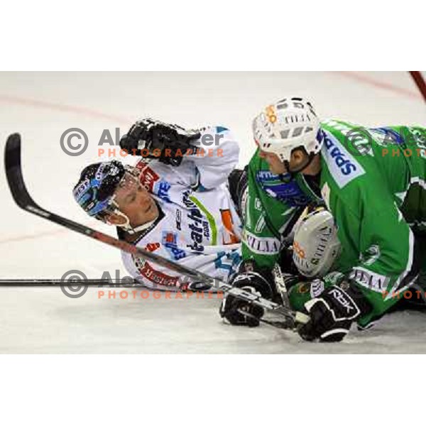 Zupancic at ice-hockey game Tilia Olimpija-EHC Liwest Linz in round 6 of EBEL league, played in Ljubljana (Slovenia) 2.10.2008.EHC Liwest Linz won after penalty shot-out. 