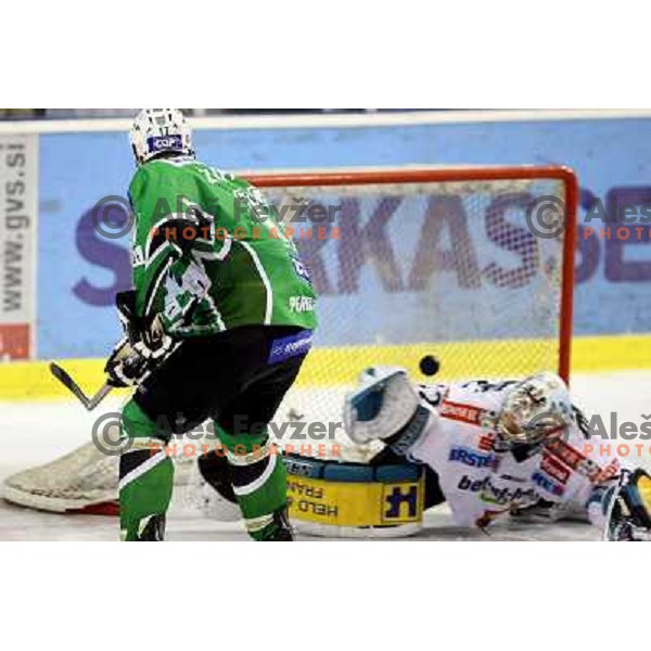 Zupancic at ice-hockey game Tilia Olimpija-EHC Liwest Linz in round 6 of EBEL league, played in Ljubljana (Slovenia) 2.10.2008.EHC Liwest Linz won after penalty shot-out. 