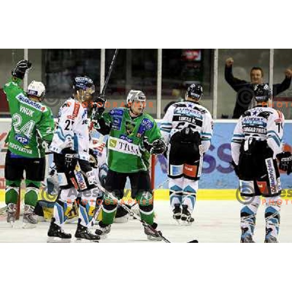 at ice-hockey game Tilia Olimpija-EHC Liwest Linz in round 6 of EBEL league, played in Ljubljana (Slovenia) 2.10.2008.EHC Liwest Linz won after penalty shot-out. 