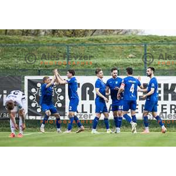 in action during Prva liga Telemach football match between Nafta 1903 and Mura in Sportni park Lendava, Slovenia on April 5, 2025. Photo: Jure Banfi