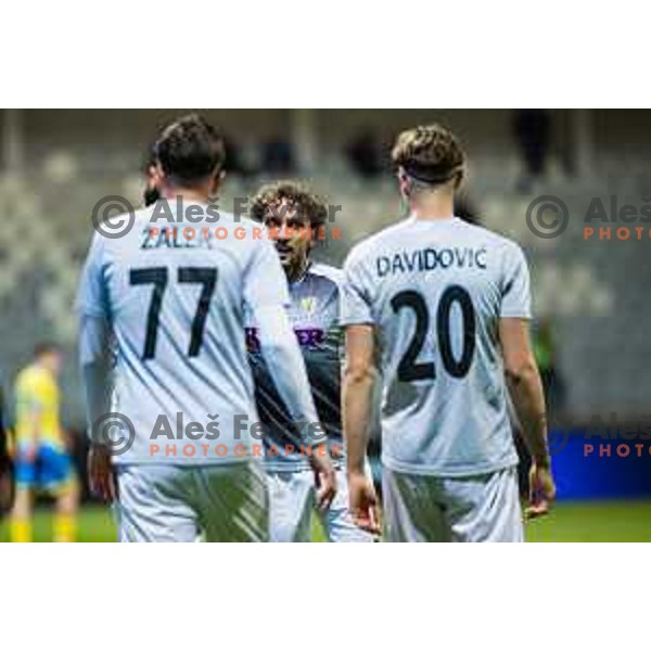 Jasa Martincic of NK Radomlje celebrating goal during Prva liga Telemach 2024/2025 football match between Koper and Kalcer Radomlje at Bonifika Stadium in Koper, Slovenia on April 5, 2025. Photo: Grega Valancic