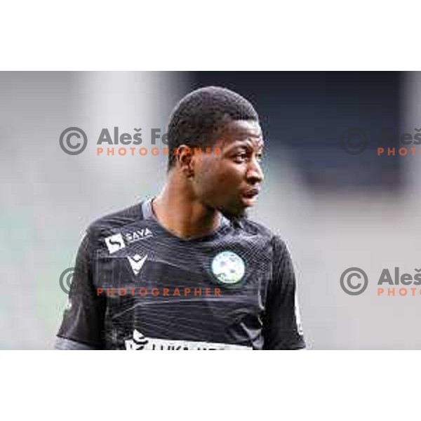 Ahmed Sidibe of Koper during Prva liga Telemach 2024/2025 football match between Olimpija and Koper in Ljubljana, Slovenia on April 9, 2025