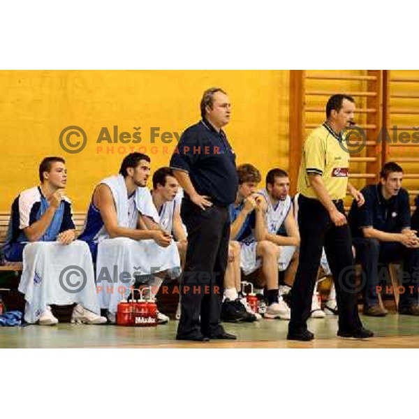 Borut Cerar, coach of Elektra Esotech at basketball match Elektra- Nova Gorica in UPC league, played in Sostanj 4.10.2008. 