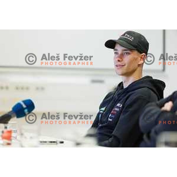 Luka Potocar during Slovenia Climbing Team Press Conference, Ljubljana, Slovenia on April 11, 2025. Photo: Grega Valancic