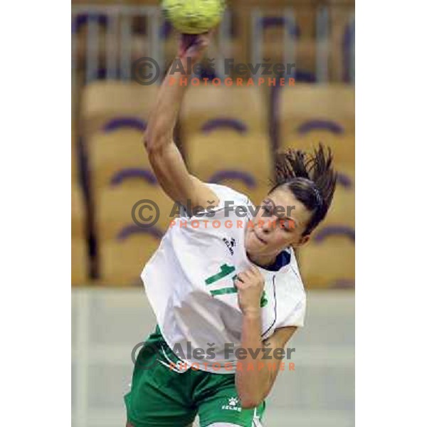 Mirjana Gojkovic at handball match RK Olimpija- RK Sava Kranj, played in Hala Tivoli, Ljubljana 4.10.2008. RR Olimpija won the match 50:18 