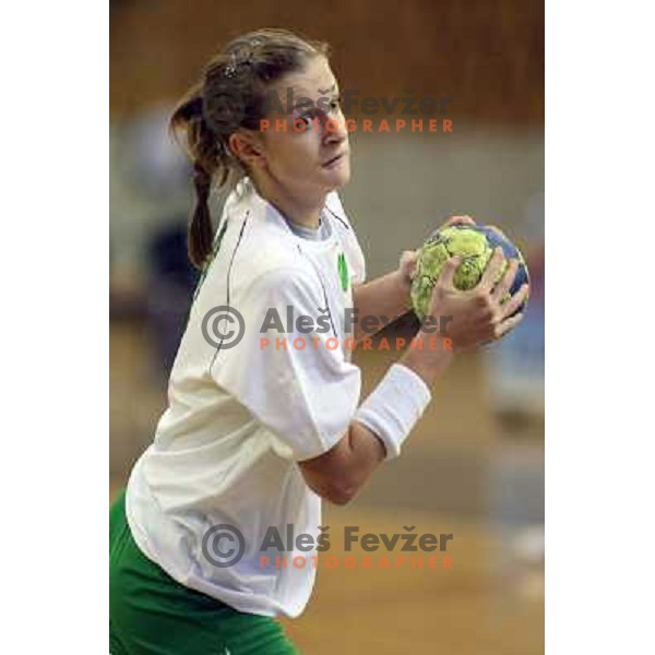 Ana Gros at handball match RK Olimpija- RK Sava Kranj, played in Hala Tivoli, Ljubljana 4.10.2008. RR Olimpija won the match 50:18 