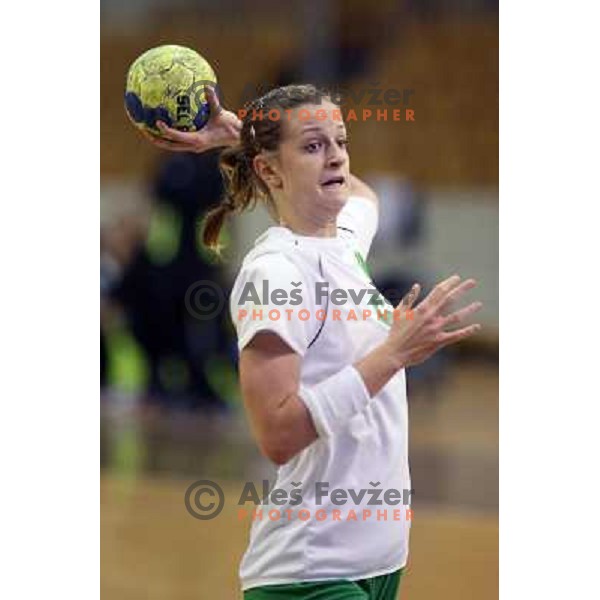 Ana Gros at handball match RK Olimpija- RK Sava Kranj, played in Hala Tivoli, Ljubljana 4.10.2008. RR Olimpija won the match 50:18 