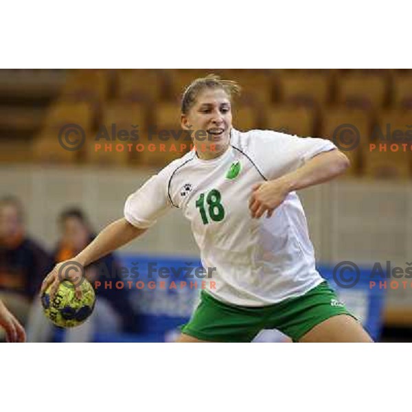 Mateja Ivanc at handball match RK Olimpija- RK Sava Kranj, played in Hala Tivoli, Ljubljana 4.10.2008. RR Olimpija won the match 50:18 