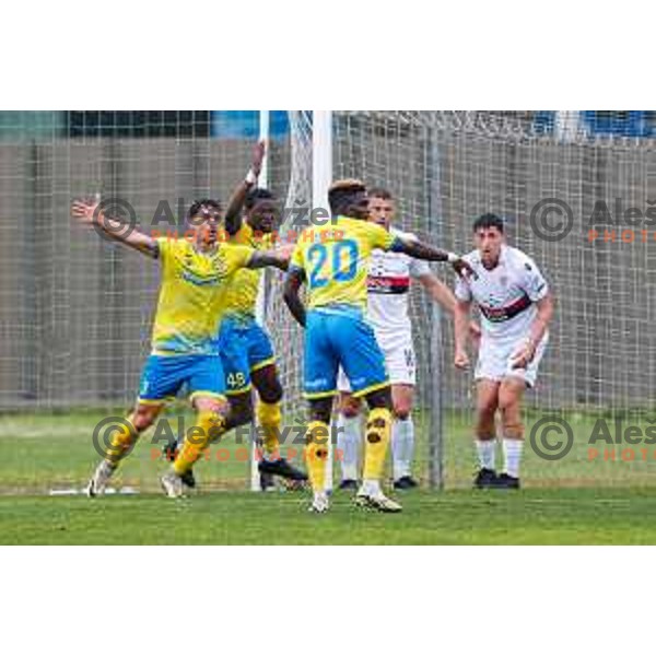 Ahmed Sidibe in action during Prva liga Telemach 2024/2025 football match between Koper and Primorje at Bonifika Stadium in Koper, Slovenia on April 13, 2025
