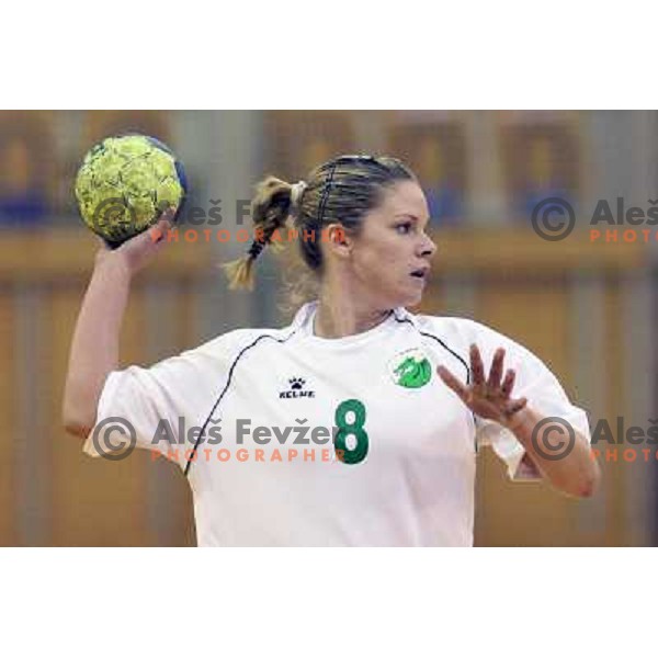 Neza Mitrusevska at handball match RK Olimpija- RK Sava Kranj, played in Hala Tivoli, Ljubljana 4.10.2008. RR Olimpija won the match 50:18 