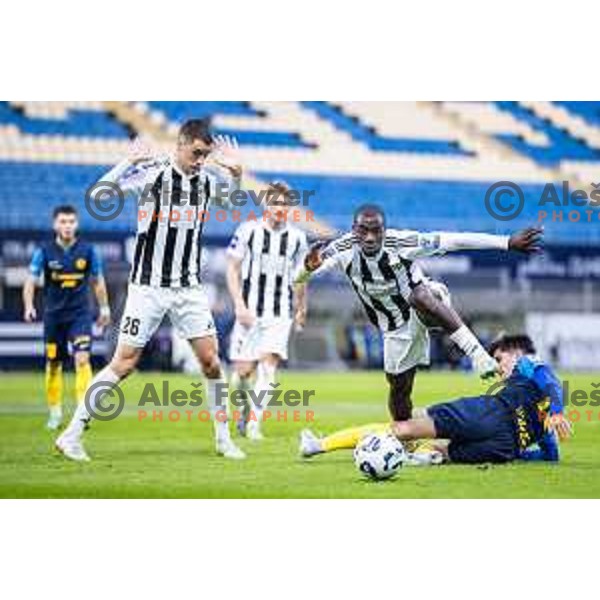 Faad Sana in action during Prva liga Telemach football match between Celje and Mura in Stadion z’dezele, Celje, Slovenia on April 12, 2025. Photo: Jure Banfi