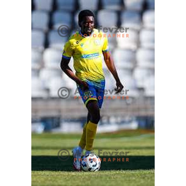 Jean Pierre Logonda of Koper in action at Prva liga Telemach 2024/2025 football match between Koper and Bravo Big Bang at Bonifika Stadium in Koper, Slovenia on April 19, 2025