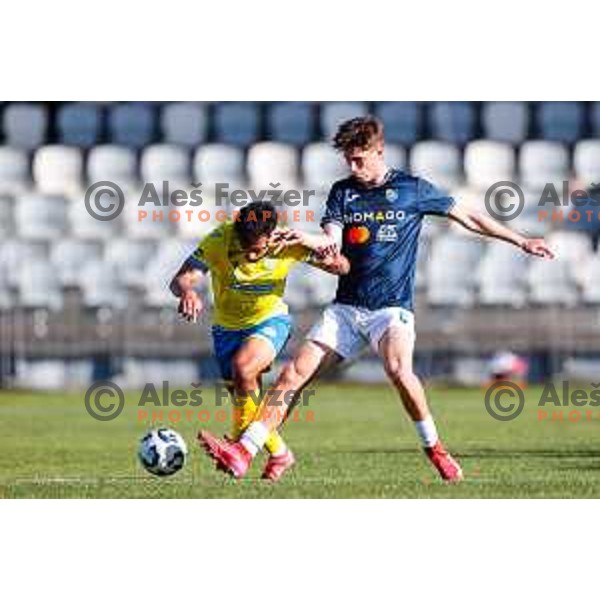 in action during Prva liga Telemach 2024/2025 football match between Koper and Bravo Big Bang at Bonifika Stadium in Koper, Slovenia on April 19, 2025