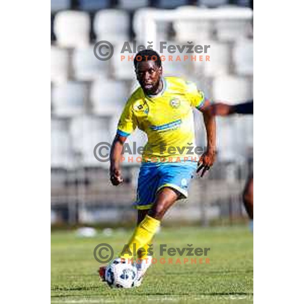 Jean Pierre Logonda of Koper in action at Prva liga Telemach 2024/2025 football match between Koper and Bravo Big Bang at Bonifika Stadium in Koper, Slovenia on April 19, 2025