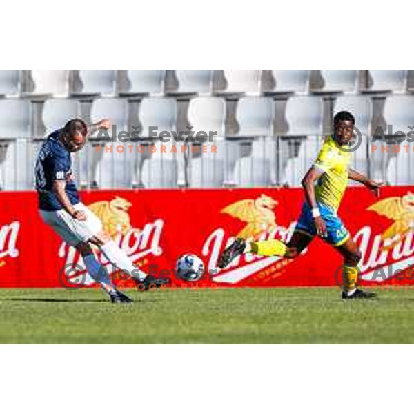 in action during Prva liga Telemach 2024/2025 football match between Koper and Bravo Big Bang at Bonifika Stadium in Koper, Slovenia on April 19, 2025