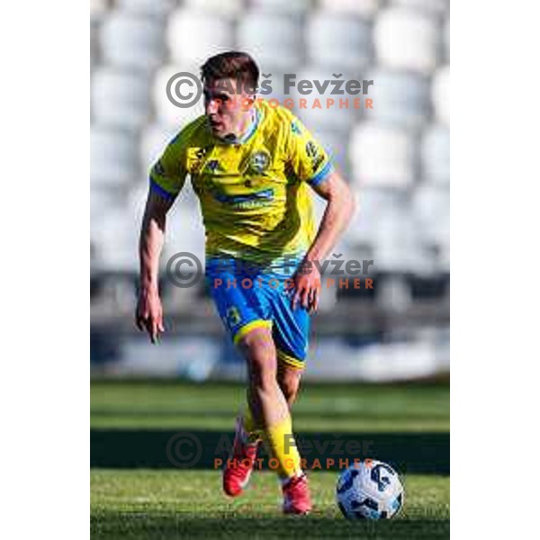 Sandro Mijailovic of Koper in action at Prva liga Telemach 2024/2025 football match between Koper and Bravo Big Bang at Bonifika Stadium in Koper, Slovenia on April 19, 2025