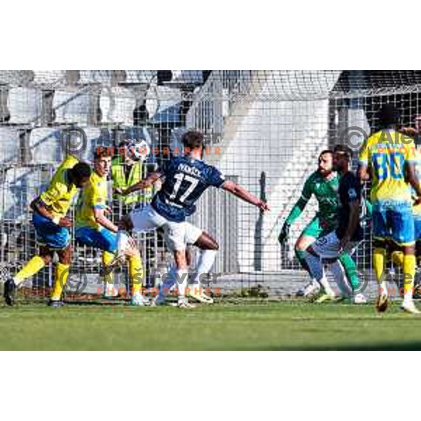 in action during Prva liga Telemach 2024/2025 football match between Koper and Bravo Big Bang at Bonifika Stadium in Koper, Slovenia on April 19, 2025