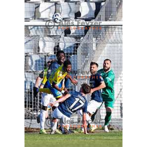 in action during Prva liga Telemach 2024/2025 football match between Koper and Bravo Big Bang at Bonifika Stadium in Koper, Slovenia on April 19, 2025