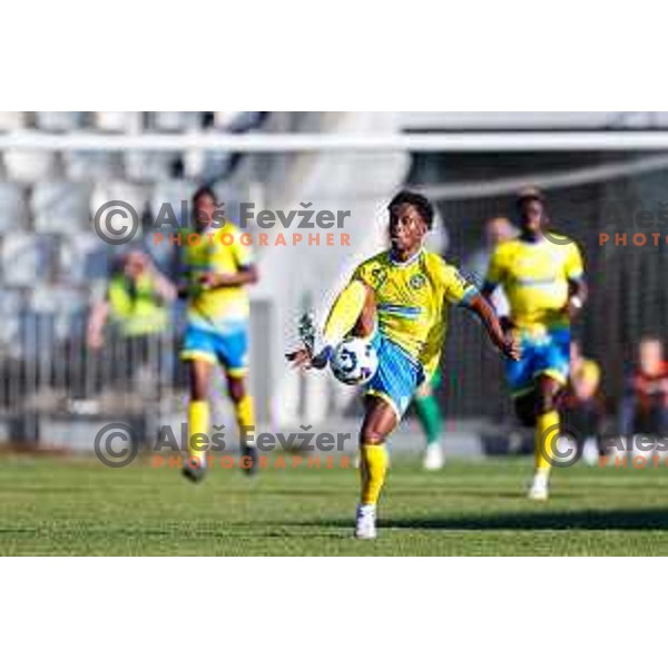 Isaac Matondo of Koper in action at Prva liga Telemach 2024/2025 football match between Koper and Bravo Big Bang at Bonifika Stadium in Koper, Slovenia on April 19, 2025