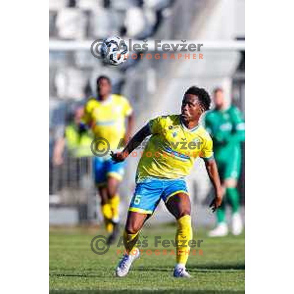 Isaac Matondo of Koper in action at Prva liga Telemach 2024/2025 football match between Koper and Bravo Big Bang at Bonifika Stadium in Koper, Slovenia on April 19, 2025