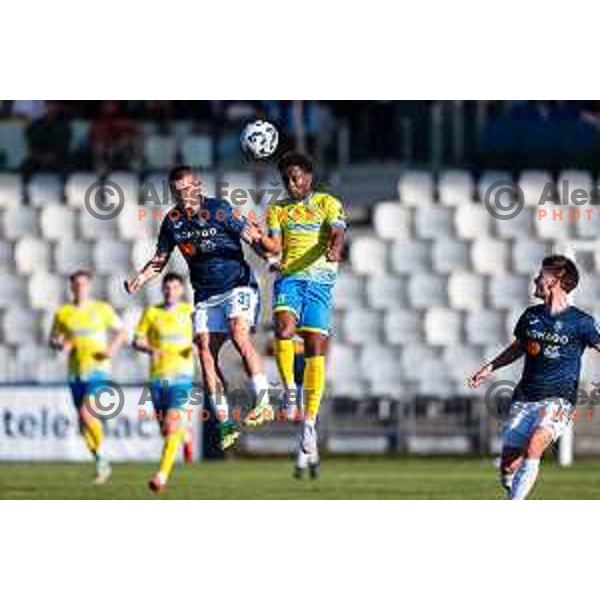Isaac Matondo of Koper in action at Prva liga Telemach 2024/2025 football match between Koper and Bravo Big Bang at Bonifika Stadium in Koper, Slovenia on April 19, 2025
