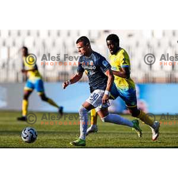 in action during Prva liga Telemach 2024/2025 football match between Koper and Bravo Big Bang at Bonifika Stadium in Koper, Slovenia on April 19, 2025