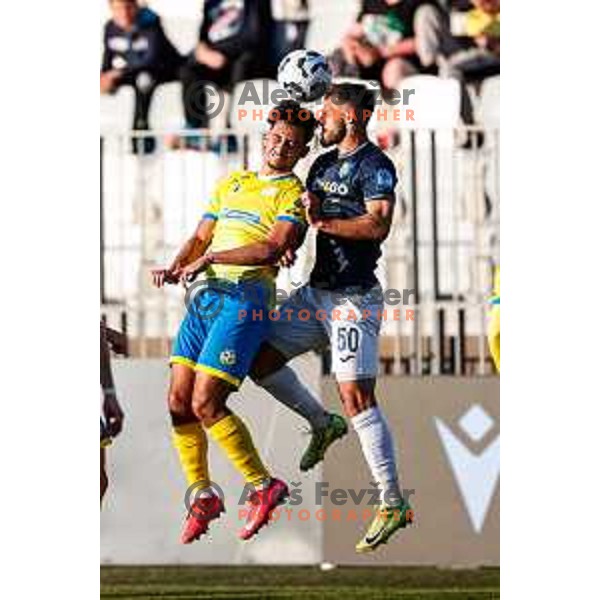 in action during Prva liga Telemach 2024/2025 football match between Koper and Bravo Big Bang at Bonifika Stadium in Koper, Slovenia on April 19, 2025