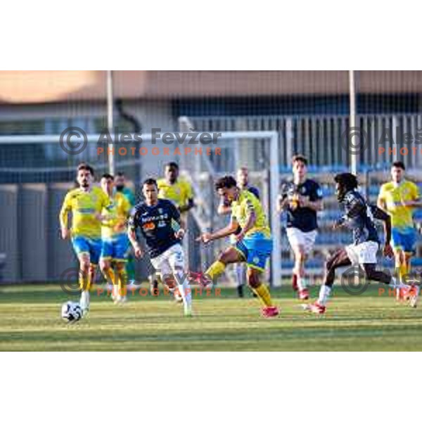 in action during Prva liga Telemach 2024/2025 football match between Koper and Bravo Big Bang at Bonifika Stadium in Koper, Slovenia on April 19, 2025