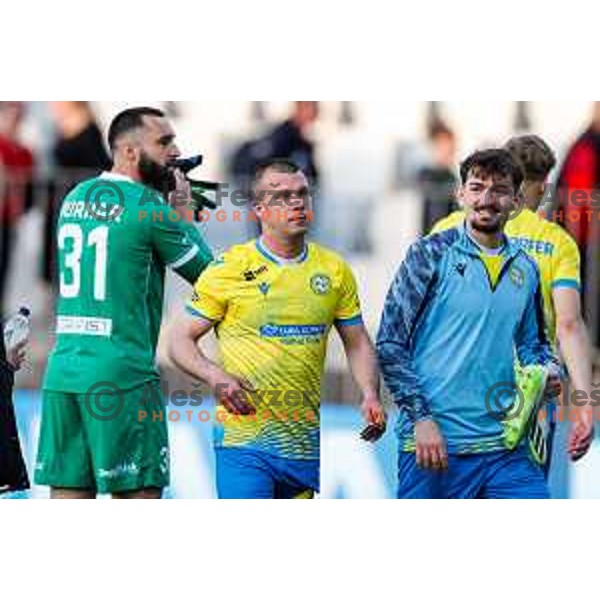in action during Prva liga Telemach 2024/2025 football match between Koper and Bravo Big Bang at Bonifika Stadium in Koper, Slovenia on April 19, 2025