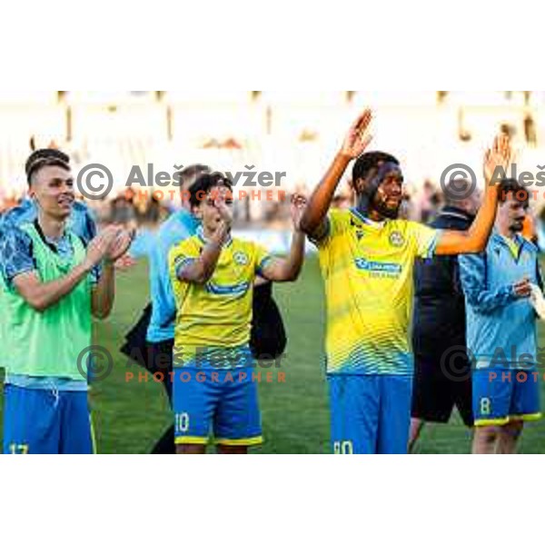 in action during Prva liga Telemach 2024/2025 football match between Koper and Bravo Big Bang at Bonifika Stadium in Koper, Slovenia on April 19, 2025
