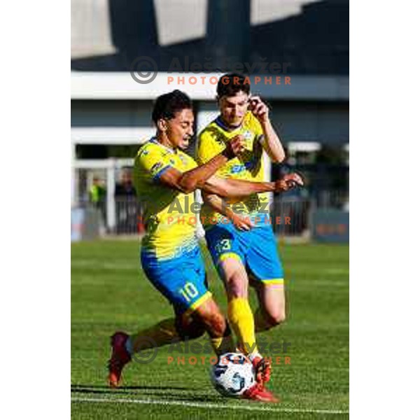 in action during Prva liga Telemach 2024/2025 football match between Koper and Bravo Big Bang at Bonifika Stadium in Koper, Slovenia on April 19, 2025