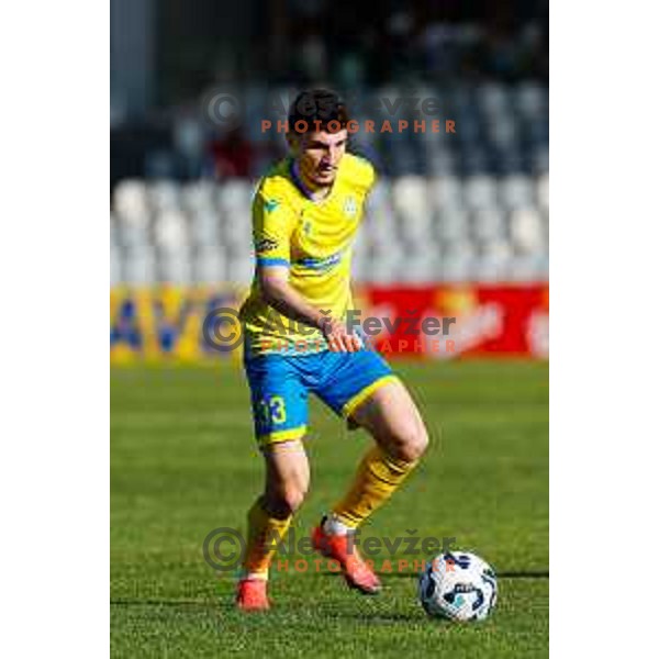 in action during Prva liga Telemach 2024/2025 football match between Koper and Bravo Big Bang at Bonifika Stadium in Koper, Slovenia on April 19, 2025