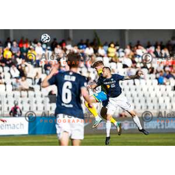 in action during Prva liga Telemach 2024/2025 football match between Koper and Bravo Big Bang at Bonifika Stadium in Koper, Slovenia on April 19, 2025