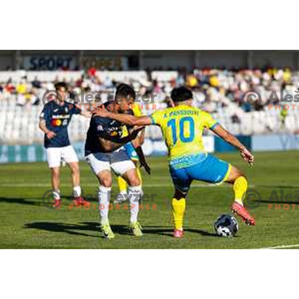in action during Prva liga Telemach 2024/2025 football match between Koper and Bravo Big Bang at Bonifika Stadium in Koper, Slovenia on April 19, 2025
