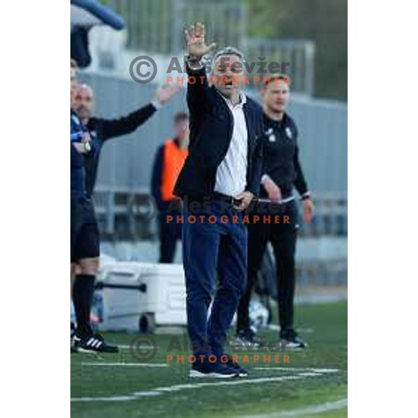 Slavisa Stojanovic and Ales Arnol during Prva liga Telemach 2024/2025 football match between Koper and Bravo Big Bang at Bonifika Stadium in Koper, Slovenia on April 19, 2025