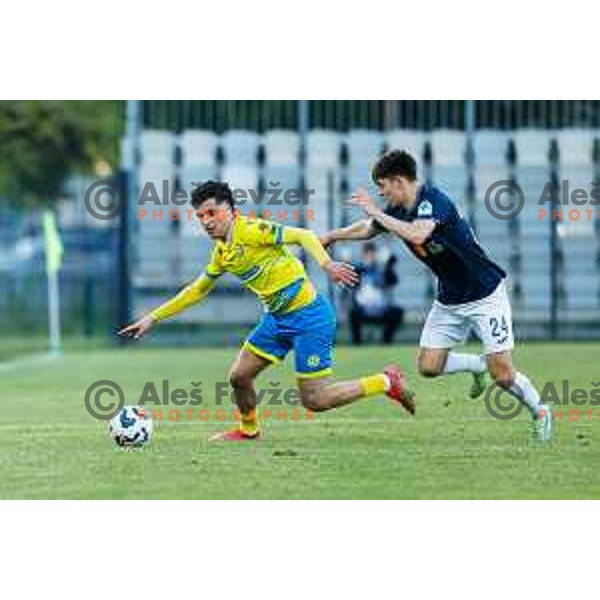 in action during Prva liga Telemach 2024/2025 football match between Koper and Bravo Big Bang at Bonifika Stadium in Koper, Slovenia on April 19, 2025