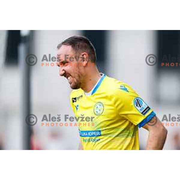 Denis Popovic of Koper in action during semi-final of Pivovarna Union Slovenian Cup 2024/2025 football match between Koper and Bravo Big Bang at Bonifika Stadium in Koper, Slovenia on April 23, 2025