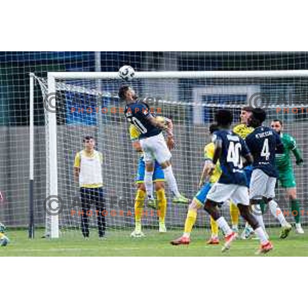 in action during semi-final of Pivovarna Union Slovenian Cup 2024/2025 football match between Koper and Bravo Big Bang at Bonifika Stadium in Koper, Slovenia on April 23, 2025