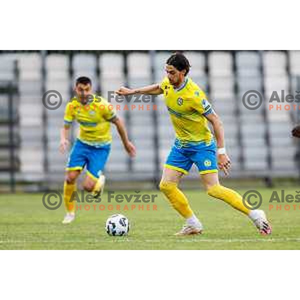 Tomi Juric of Koper in action during semi-final of Pivovarna Union Slovenian Cup 2024/2025 football match between Koper and Bravo Big Bang at Bonifika Stadium in Koper, Slovenia on April 23, 2025