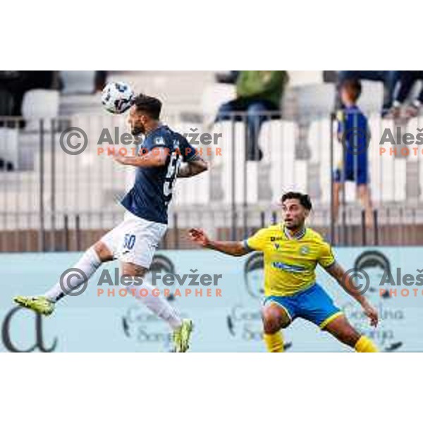 in action during semi-final of Pivovarna Union Slovenian Cup 2024/2025 football match between Koper and Bravo Big Bang at Bonifika Stadium in Koper, Slovenia on April 23, 2025